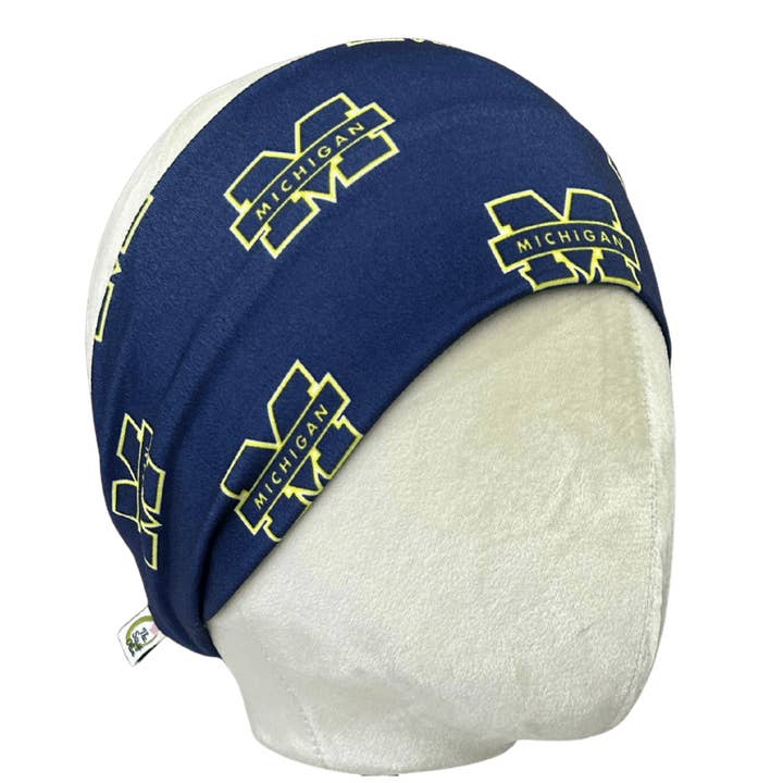 The Sassy Olive Handmade Headbands - Wholesale Fashion Headband - Women's - State Street University of Michigan Stretch Headband