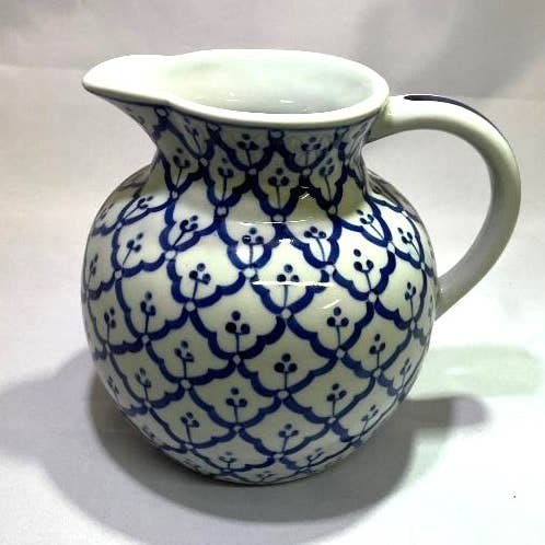 Pitcher, Medium Classic Shaped, Pineapple Design for wholesale by Sea Island Imports, Inc.