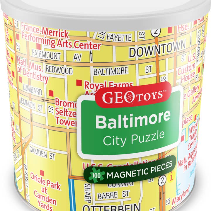 Geotoys - Wholesale Puzzle - Adult - Geotoys 100 Piece Magnetic Puzzle - Baltimore0