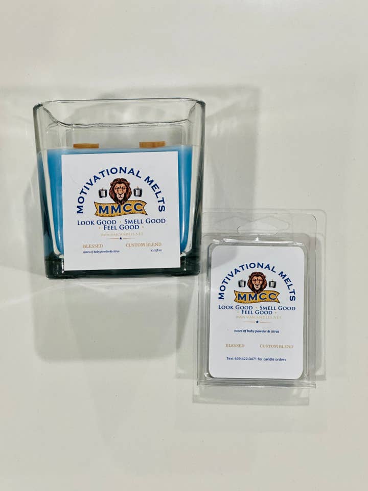 BLESSED MELTS for wholesale by Motivational Melts Candle Company