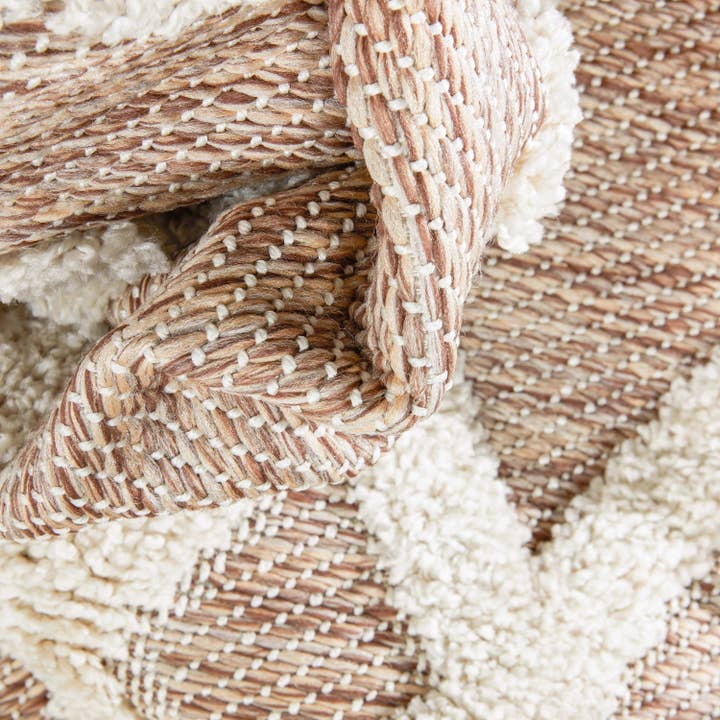 Well Woven - Wholesale Area Rug - Chiara Tribal Moroccan Beige High-Low Flat-Weave Rug2