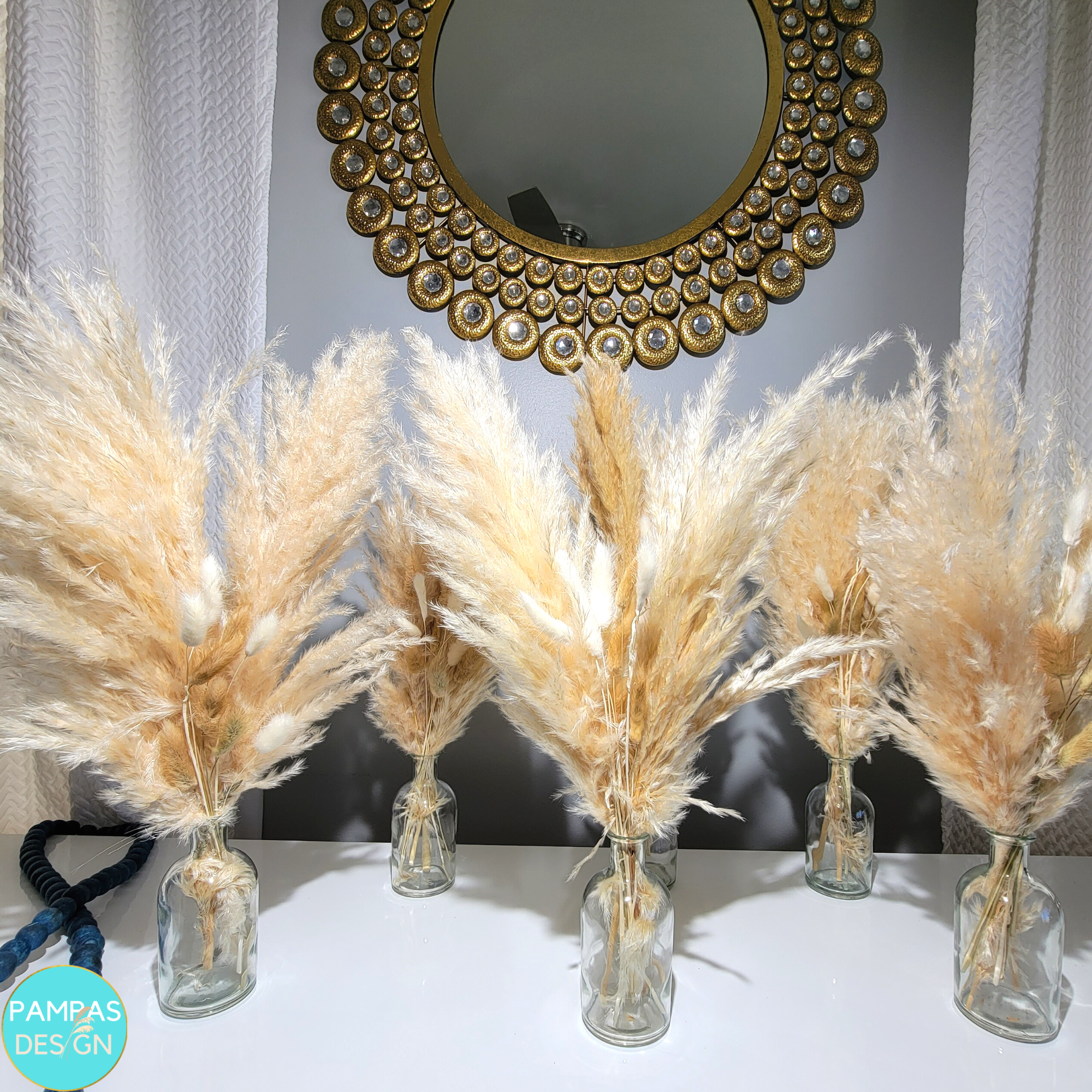 Pampas Design - Wholesale Dried/Pressed Flowers - Pampas Grass Centerpieces including Vase7