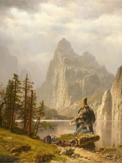 Dinosaur Series: Roadside Diner 12x16 for wholesale by Alter Images Art