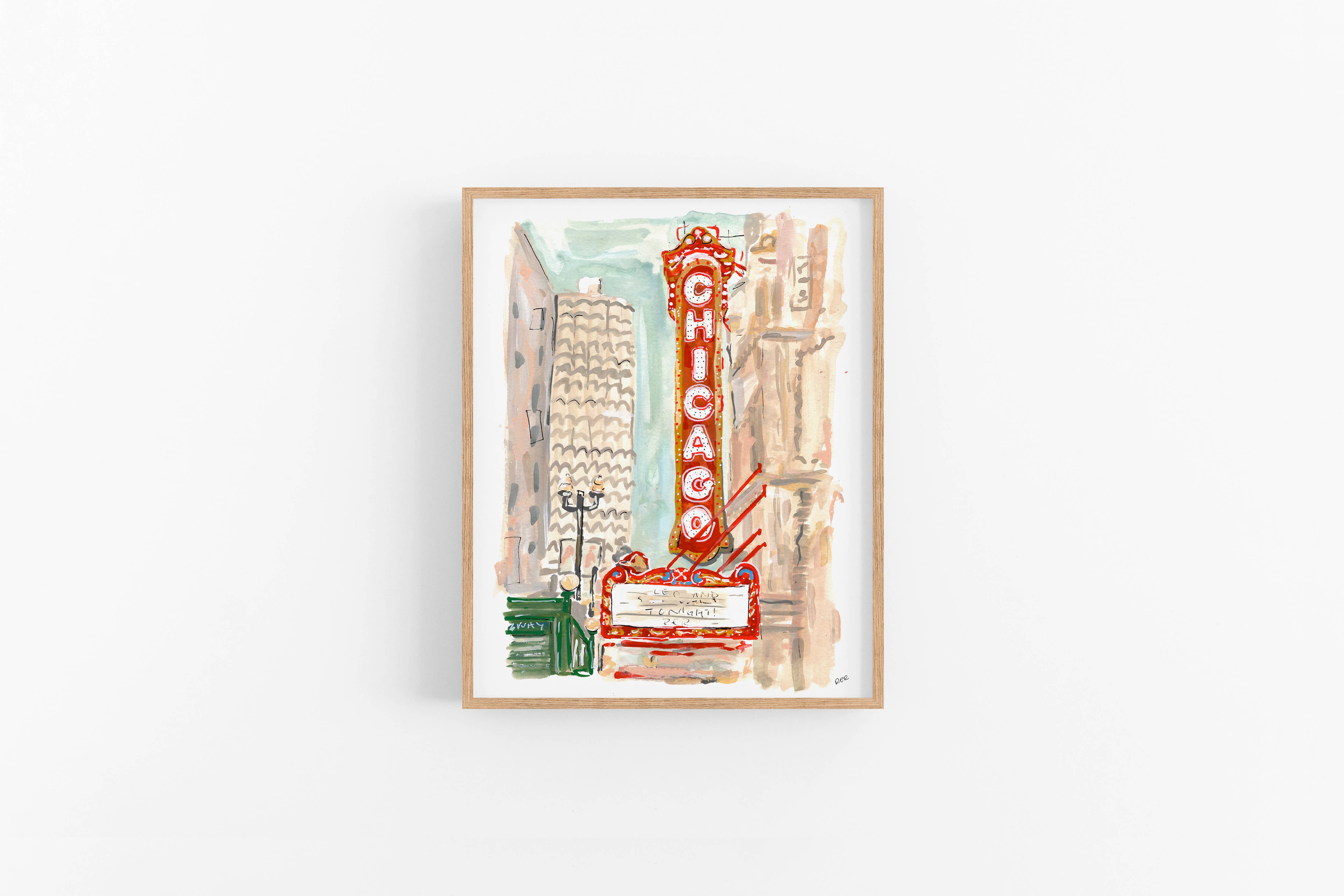 Rachel Reynolds Art - Wholesale Art Print - Chicago Theater Art Print2