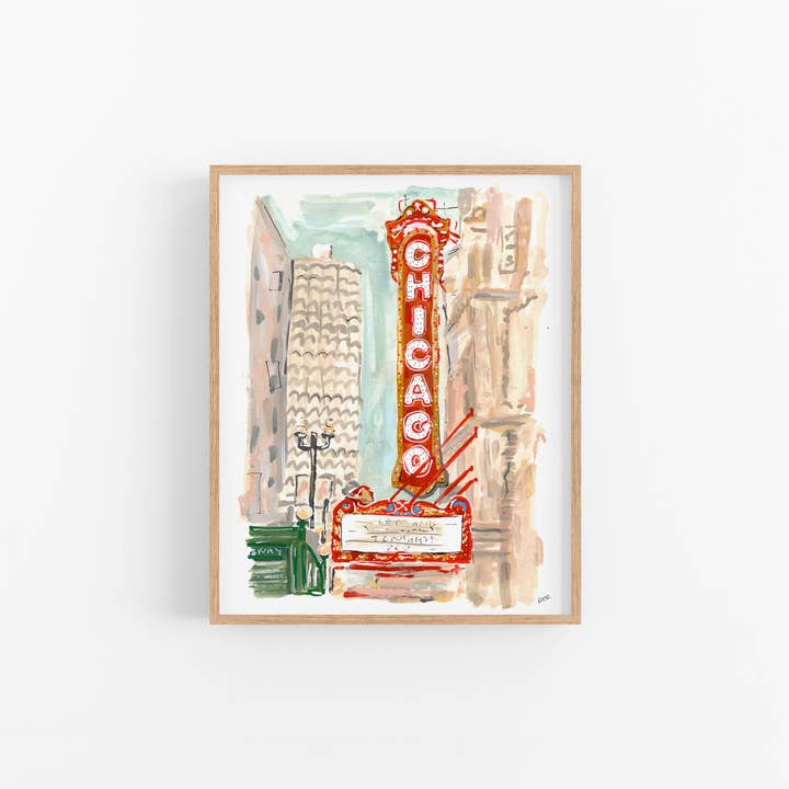 Rachel Reynolds Art - Wholesale Art Print - Chicago Theater Art Print2