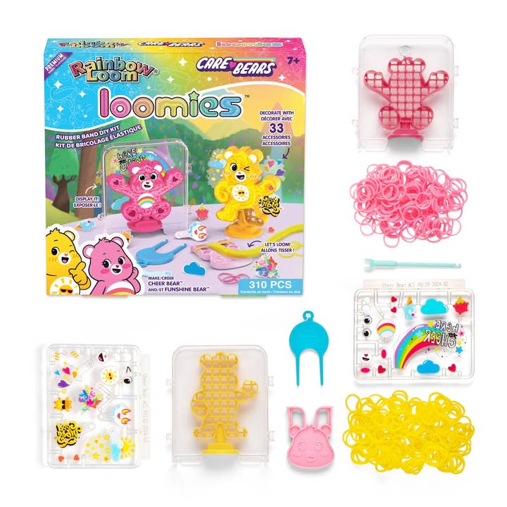 CB 2pk Loomie - Funshine and Cheer Bear w/case for wholesale by Rainbow Loom