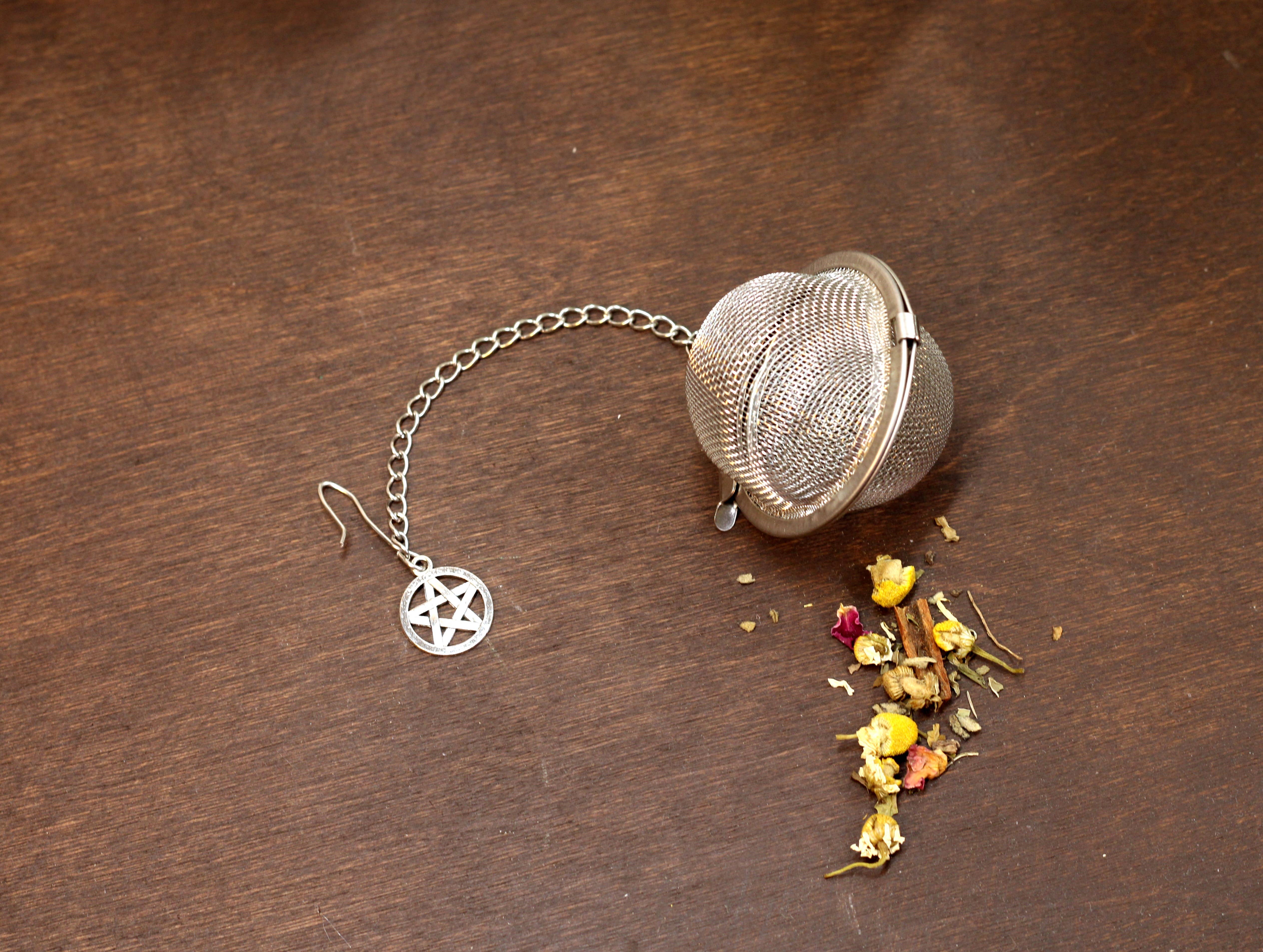 Three Witches Tea Shop – Coador/infusor de chá por atacado – Infusor de bola de chá Pentagram2