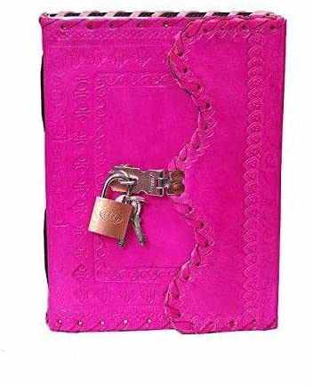 Tuzech Leather - Vente Journal intime - Journal en cuir TUZECH pour hommes et femmes, carnet en cuir pour écrire des poèmes, carnet de croquis, carnet de notes pour tenir des registres, mémoire personnel avec serrure et clé - Non ligné 7 pouces24