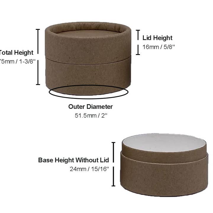 GreenWay Containers – wholesale Jar – .75 ounce / 20 g Natural Kraft Paper Jar1