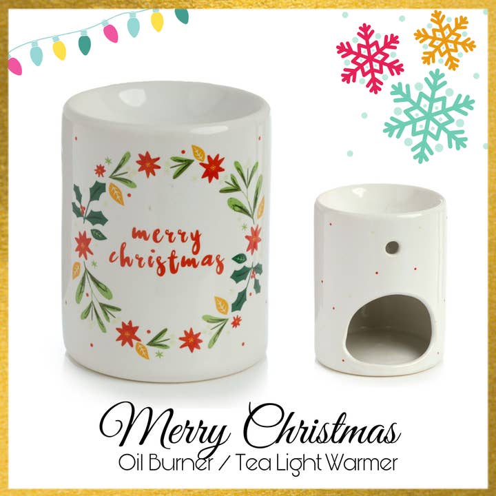 Merry Christmas Oil Burner / Tea Light Warmer for wholesale by D SCENT
