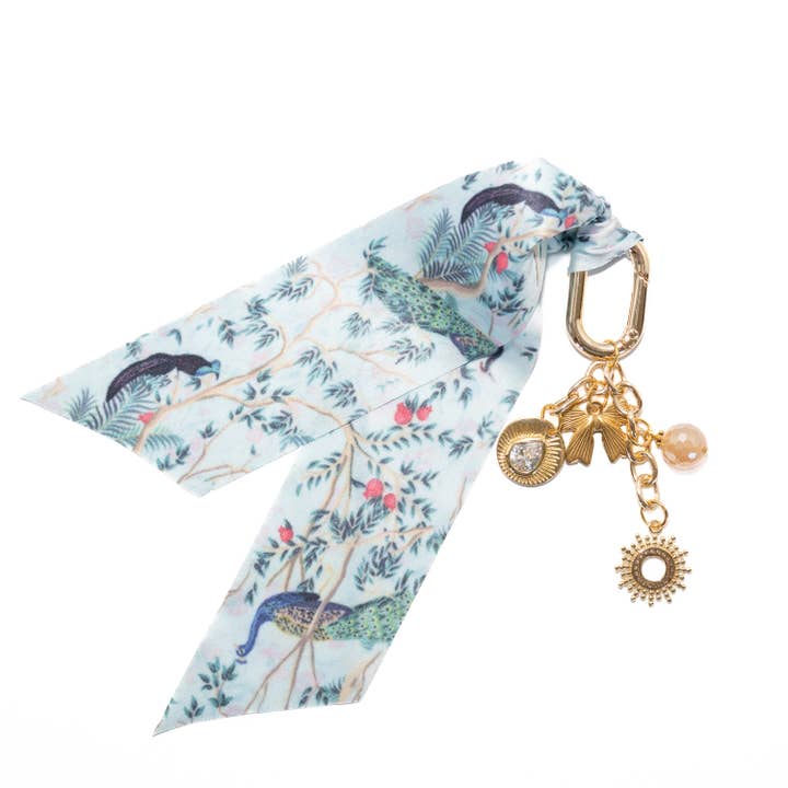 Peacock Paradise Bag Charm for wholesale by Winton and Waits