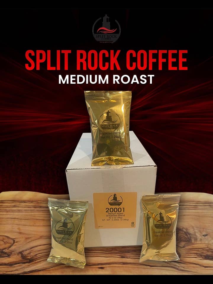 Split Rock Coffee™ Medium Roast – 2.0 oz., Frac Packages Cas for wholesale by Split Rock Coffee LLC