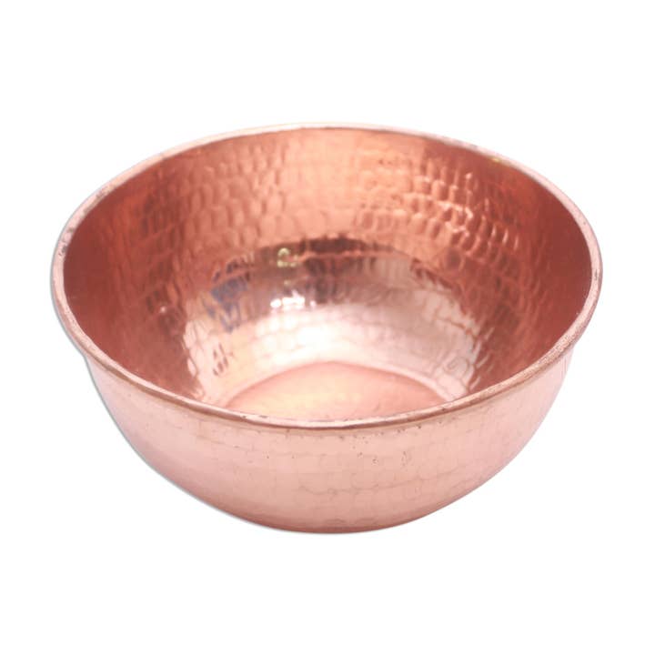 Novica Handmade Warm Glow Copper Bowl for wholesale by NOVICA