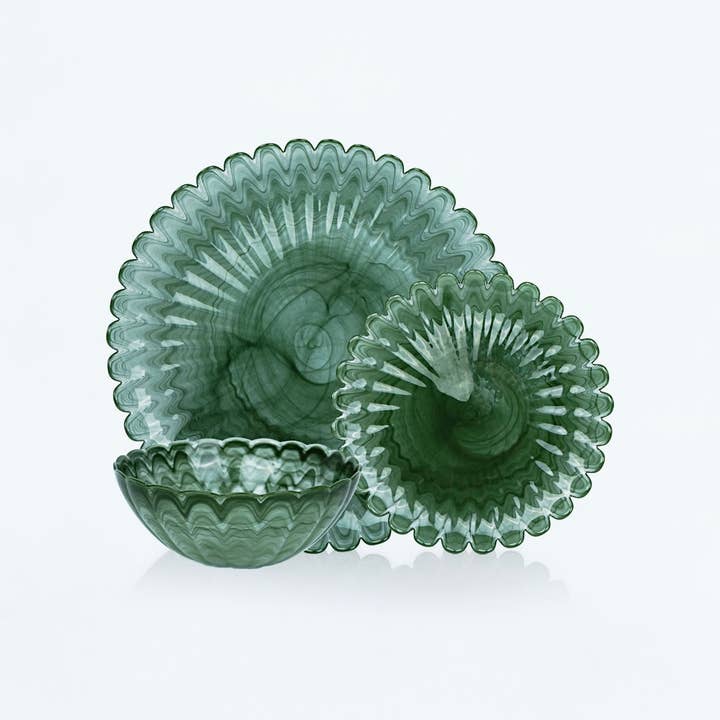 Lainy Home - Wholesale Dinnerware Set - Azure Alabaster Dinnerware 4 Pack