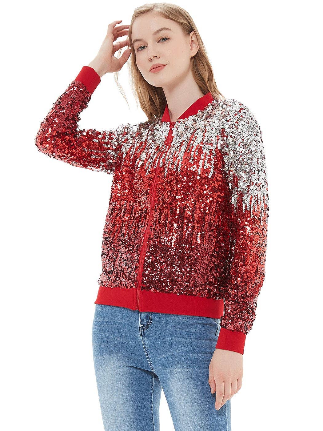 Anna Kaci Wholesale - Vente Bombers – femme - Blouson aviateur zippé à sequins92
