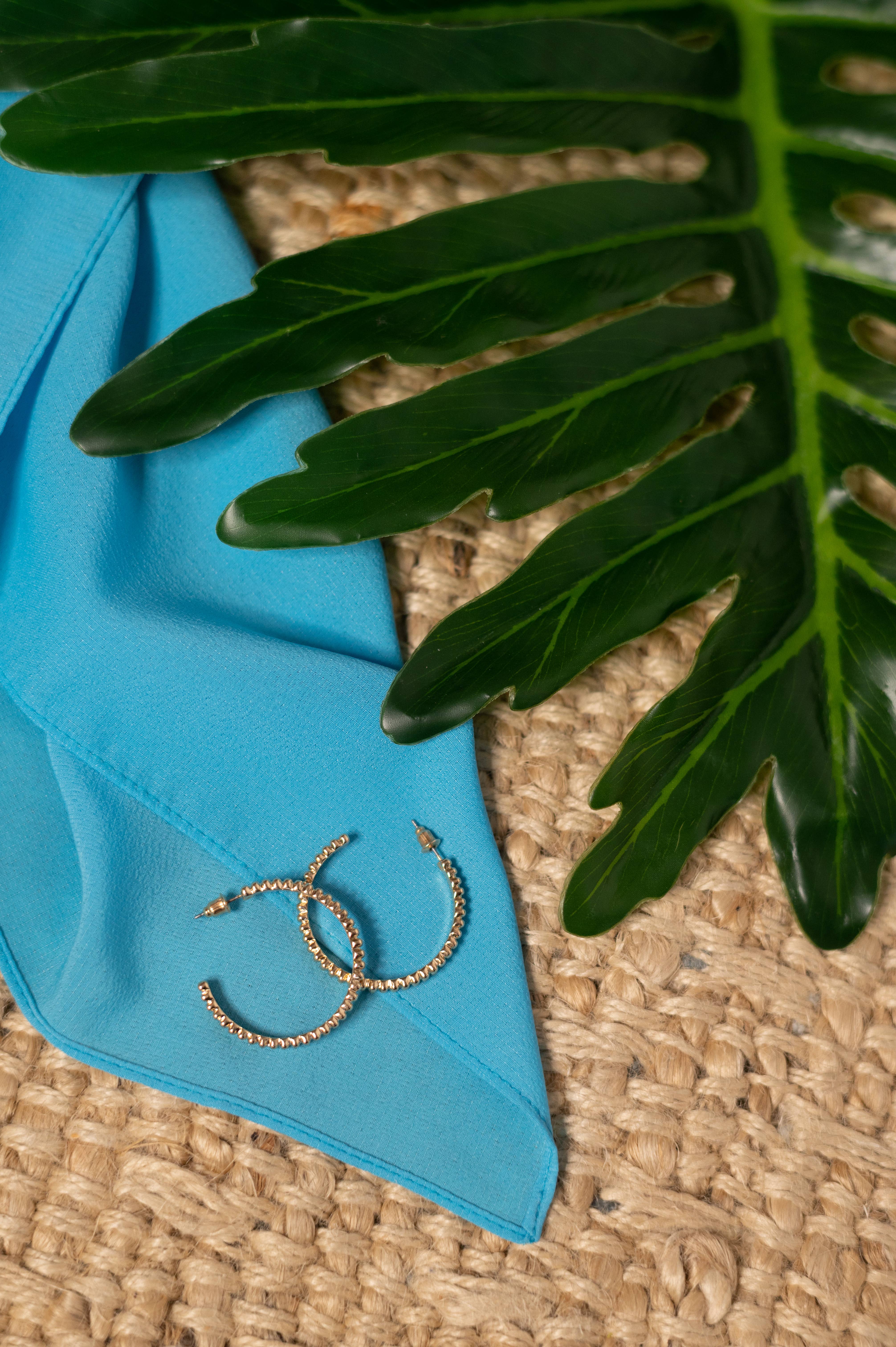 Viv&Lou - Wholesale Hoop Earrings - Gold Beaded Hoop Earrings2