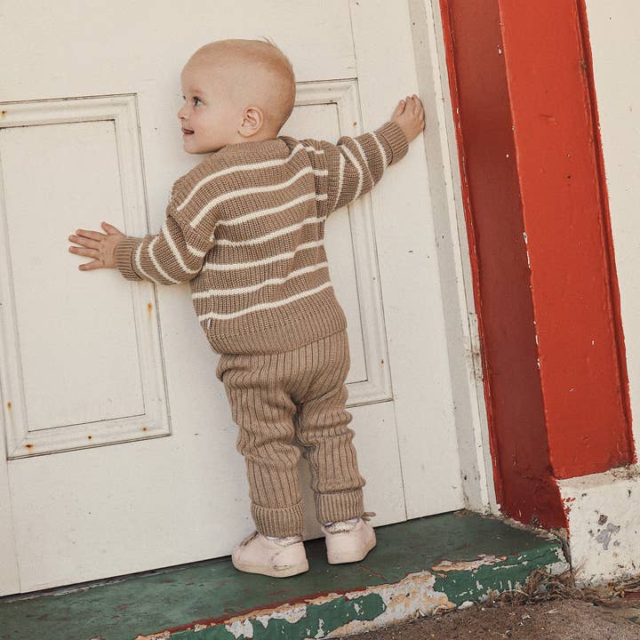 Kynd Baby - Wholesale Knitted jumper – Kids - Chunky Rib Knit Jumper - Caramel Marle1