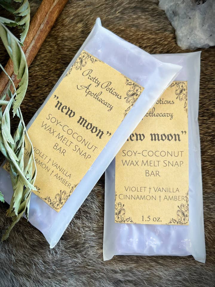 New Moon Wax Melt Snap Bar for wholesale by Pretty Potions Apothecary