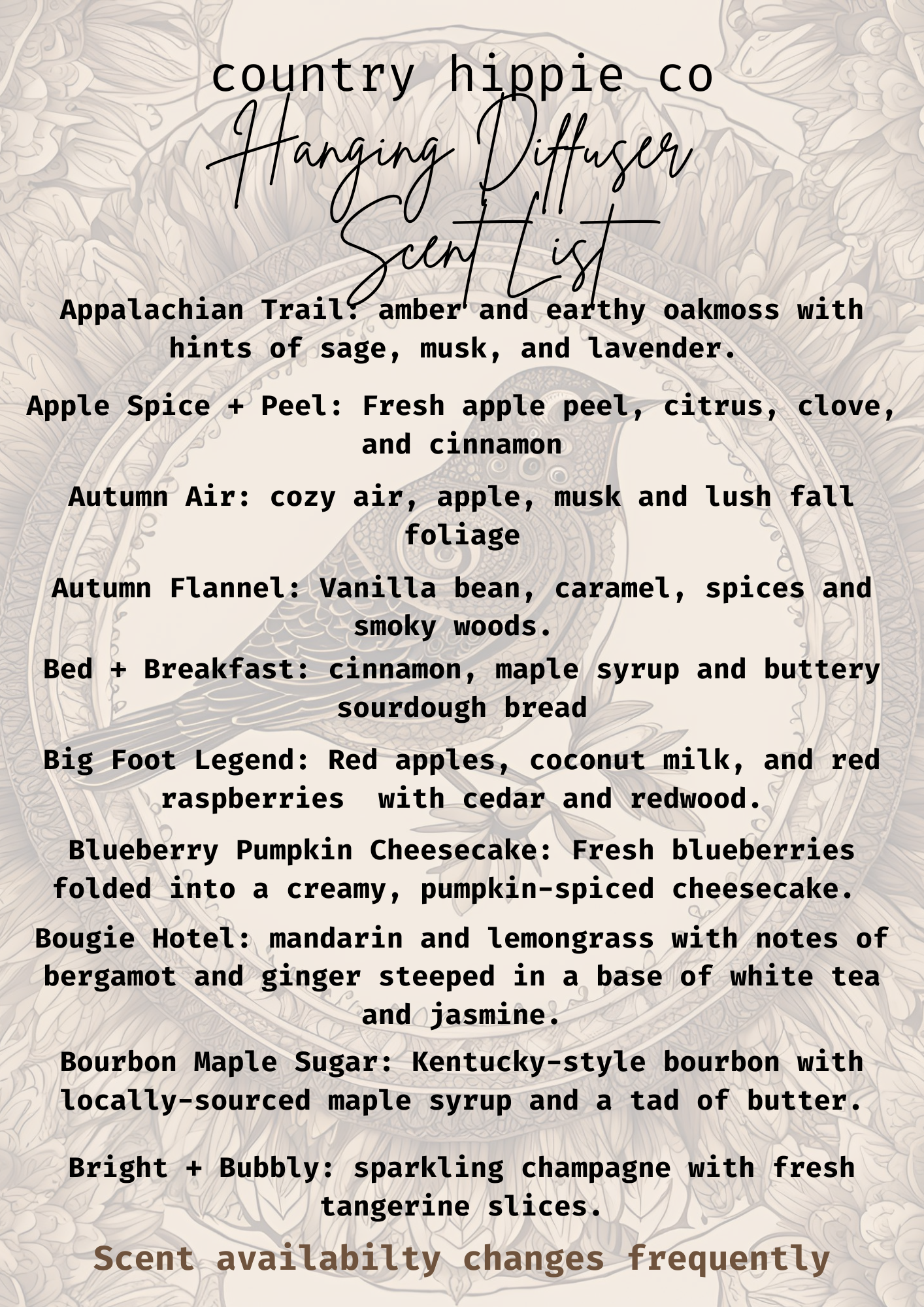 Country Hippie Co. - Vendita all'ingrosso Deodorante per auto - Unisex - Diffusore di fragranze da appendere per auto/armadio6