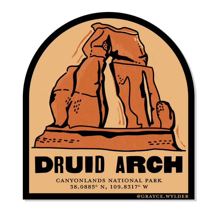 Druid Arch Sticker | Canyonlands National Park for wholesale by Grayce Wylder Creative Co