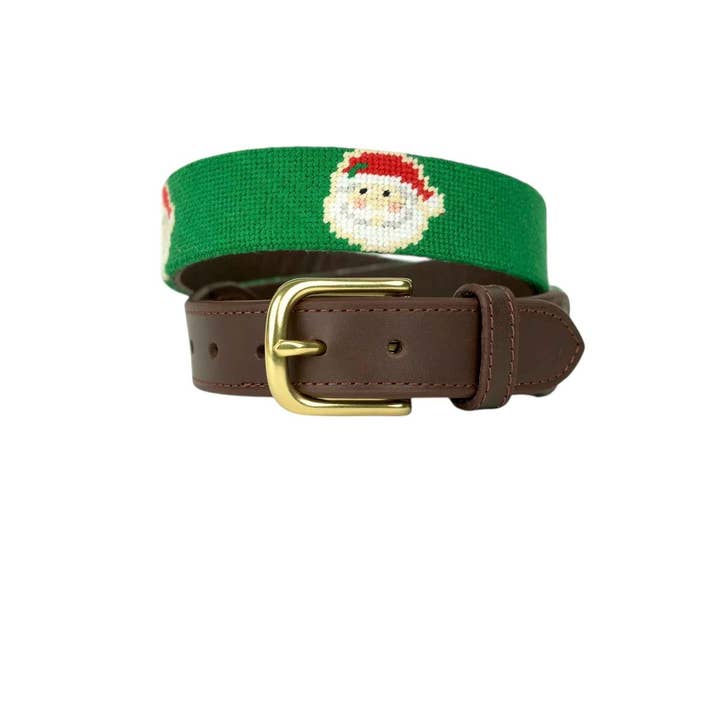 Santa Children's Needlepoint Belt for wholesale by Needle Golf