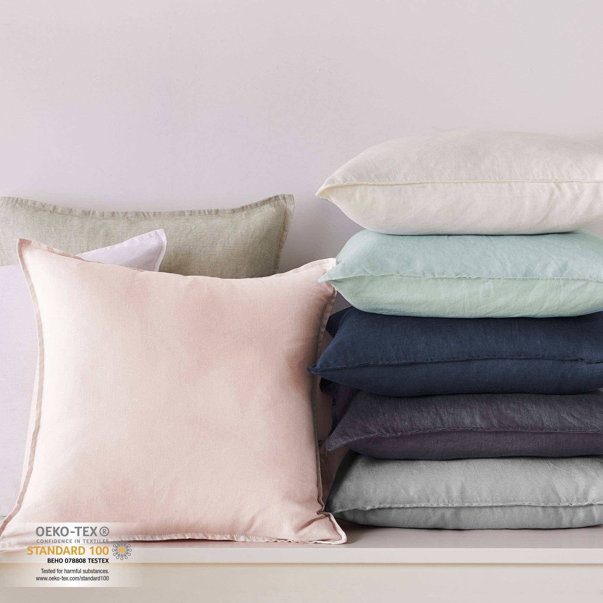 Levtex Home - Wholesale Throw Pillow Cover - French Flax Washed Linen Square Pillow Cover- Set of 21