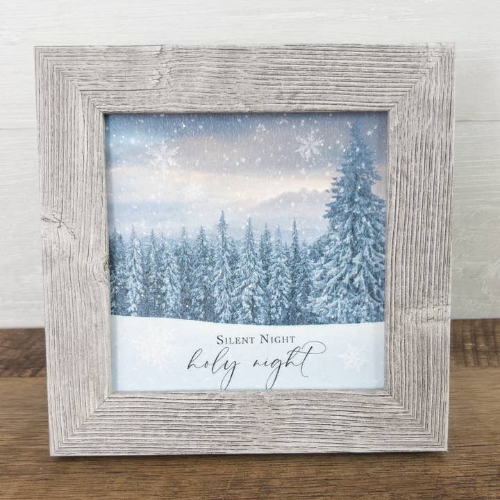 Summer Snow Art - Wholesale Christmas Wall Art - Silent Night Holy Night Christmas Snow Art Sign Picture