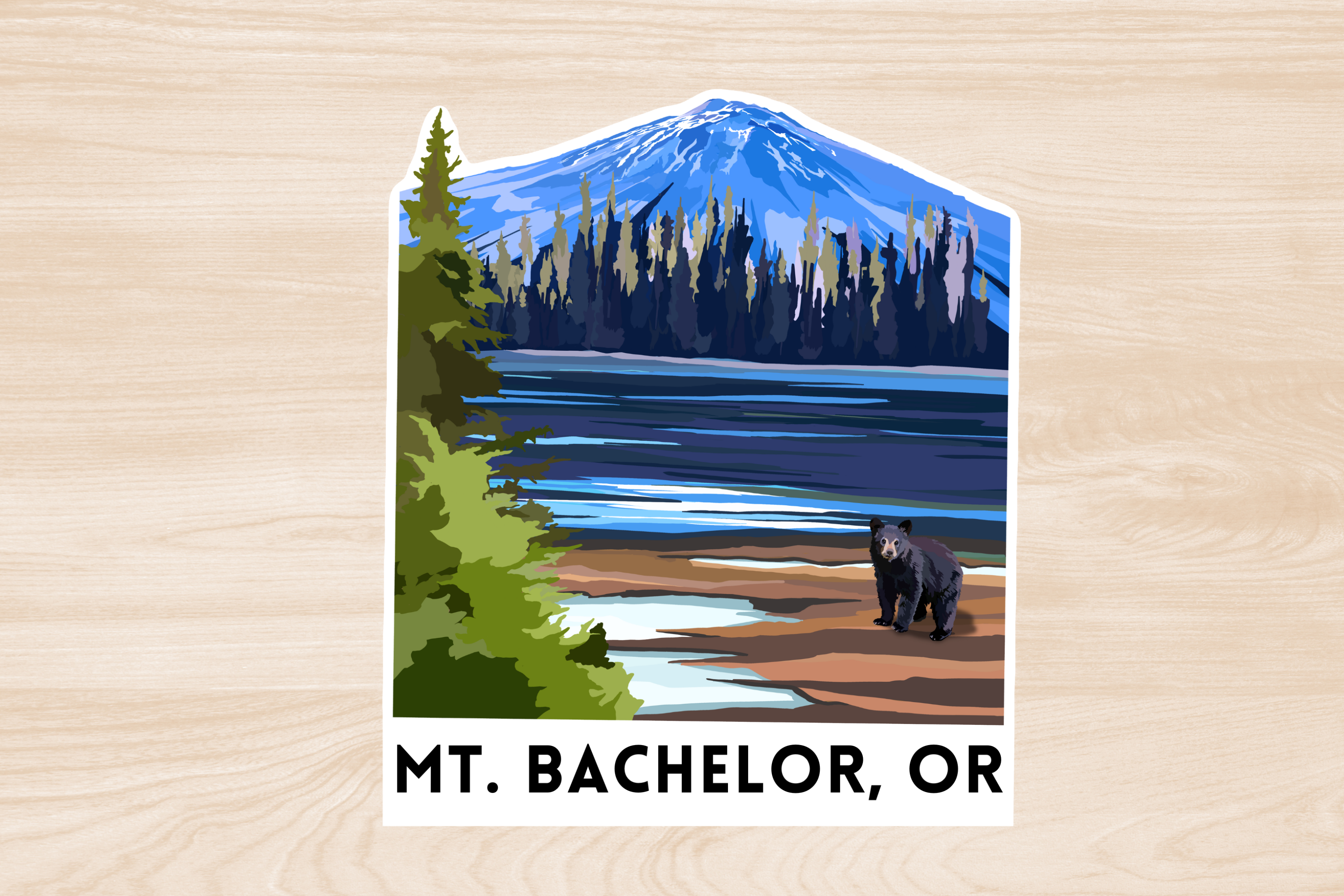 Wild Life Design Co. – wholesale Sticker – Mt. Bachelor, Oregon Sticker | Waterproof Decal 2