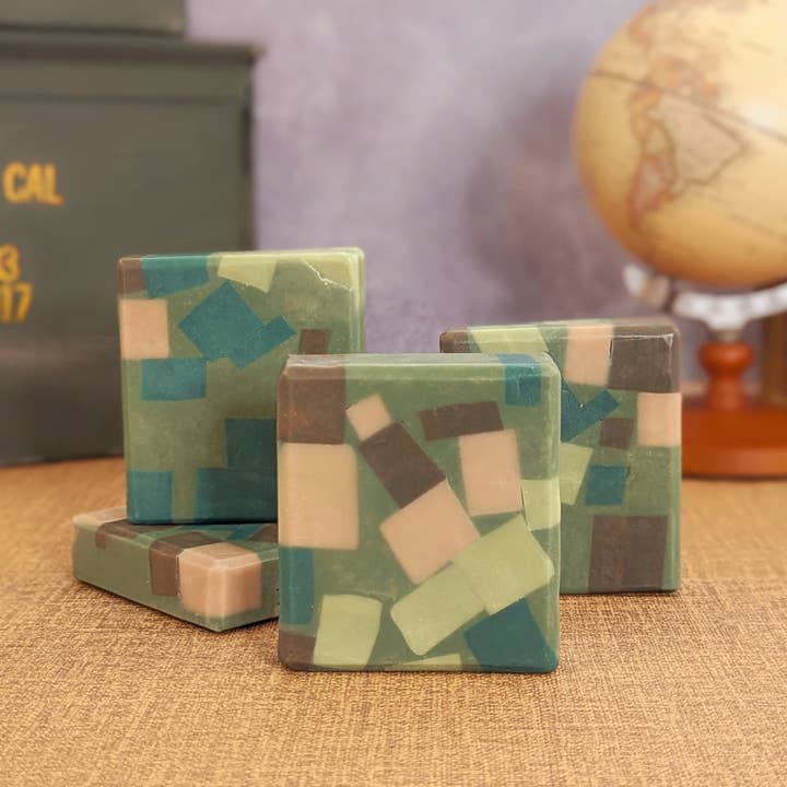 Mainland Vintage - Wholesale Bar Soap - Olive Drab - Army Green Olive Oil Soap