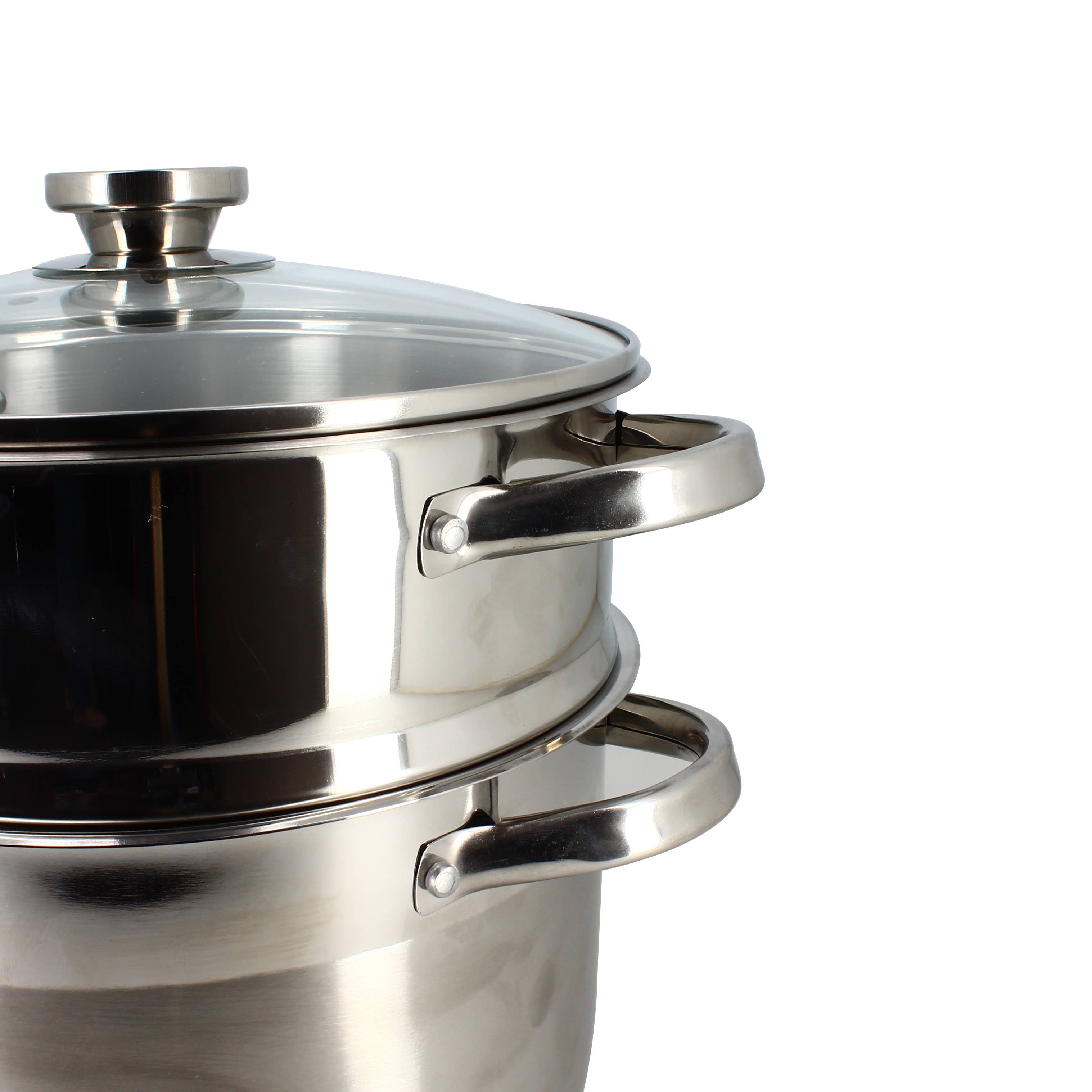 Menastyl – wholesale Cooking pot – stainless steel couscoussier with glass lid2