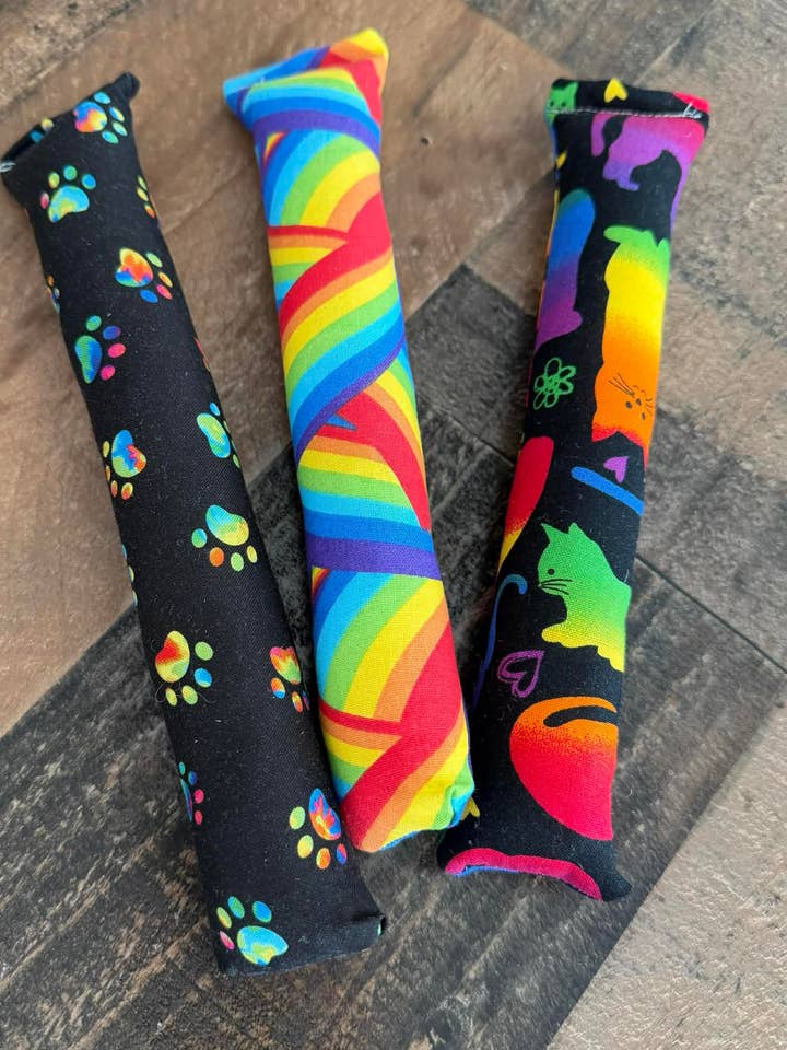 Pride Catnip Kick Sticks, Handmade for wholesale by Gunther's Goodies