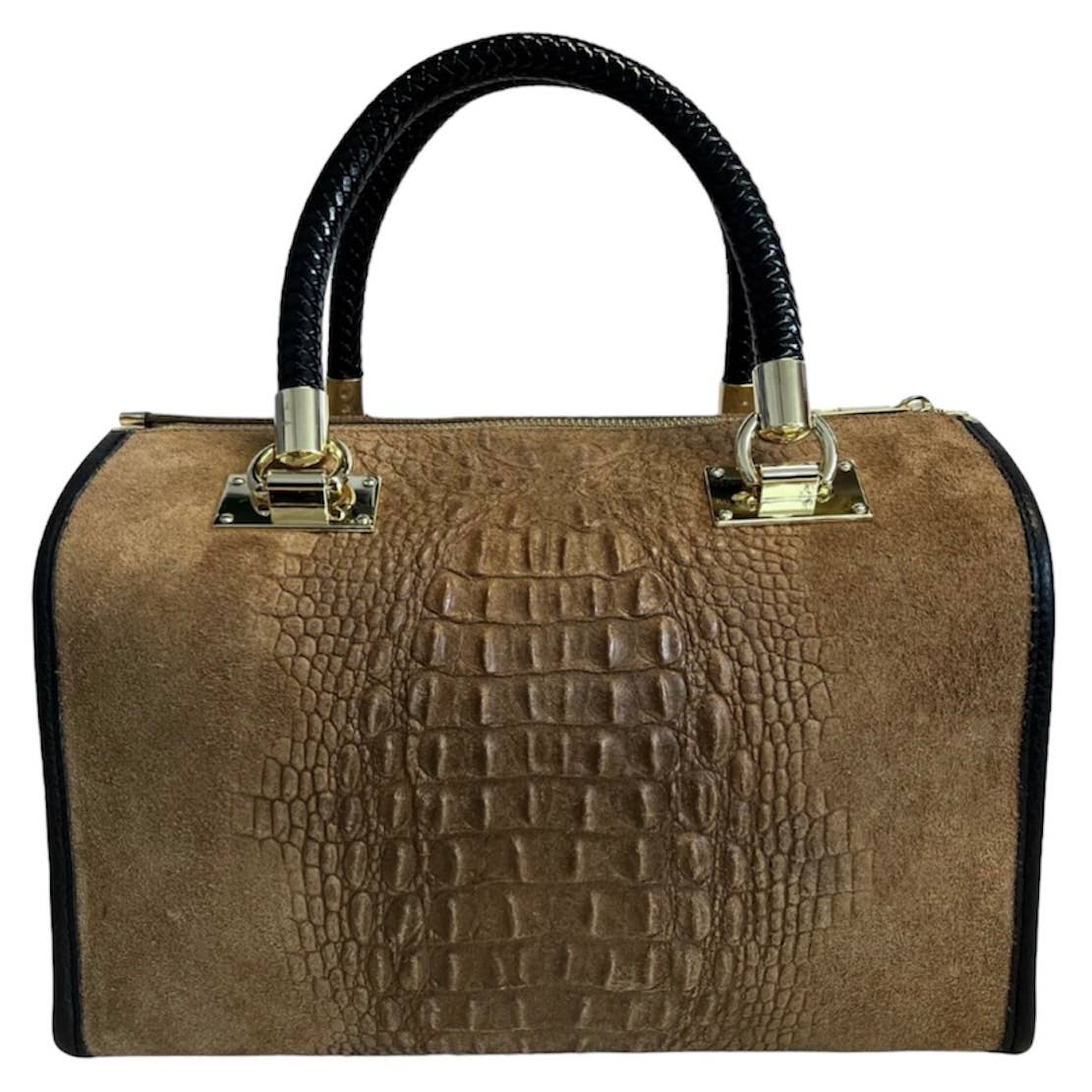 MODARNO - Wholesale Top Handle Bag - Women's - Modarno Women's bag - coconut print suede leather handbag24