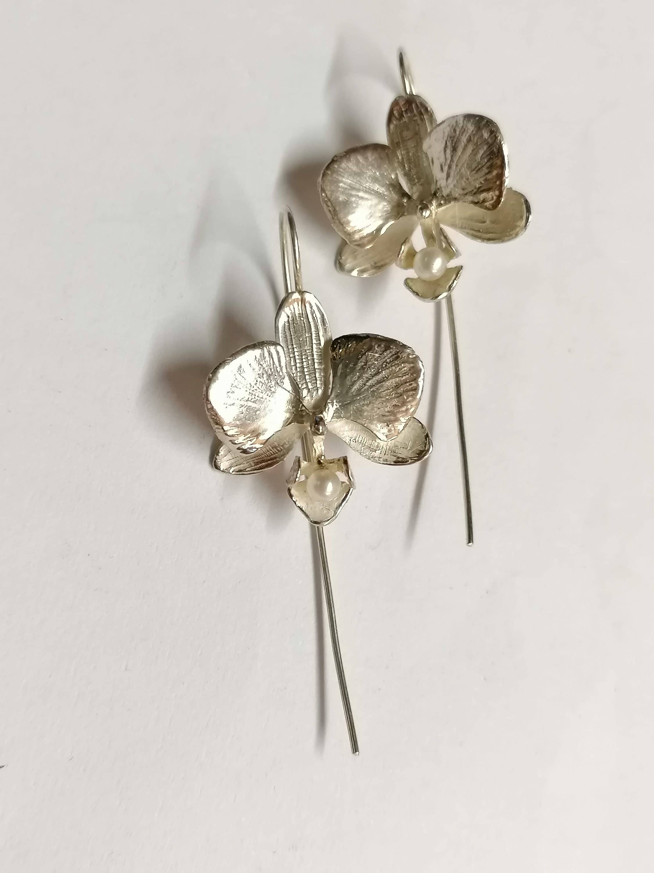 Andrew O'Dell Jewellery – wholesale Dangle earrings – Orchid Drop Earrings Made From Silver2