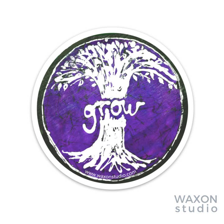 WAXON Batik & Dye Studio - Wholesale Sticker - Grow Tree Vinyl Sticker 4”1