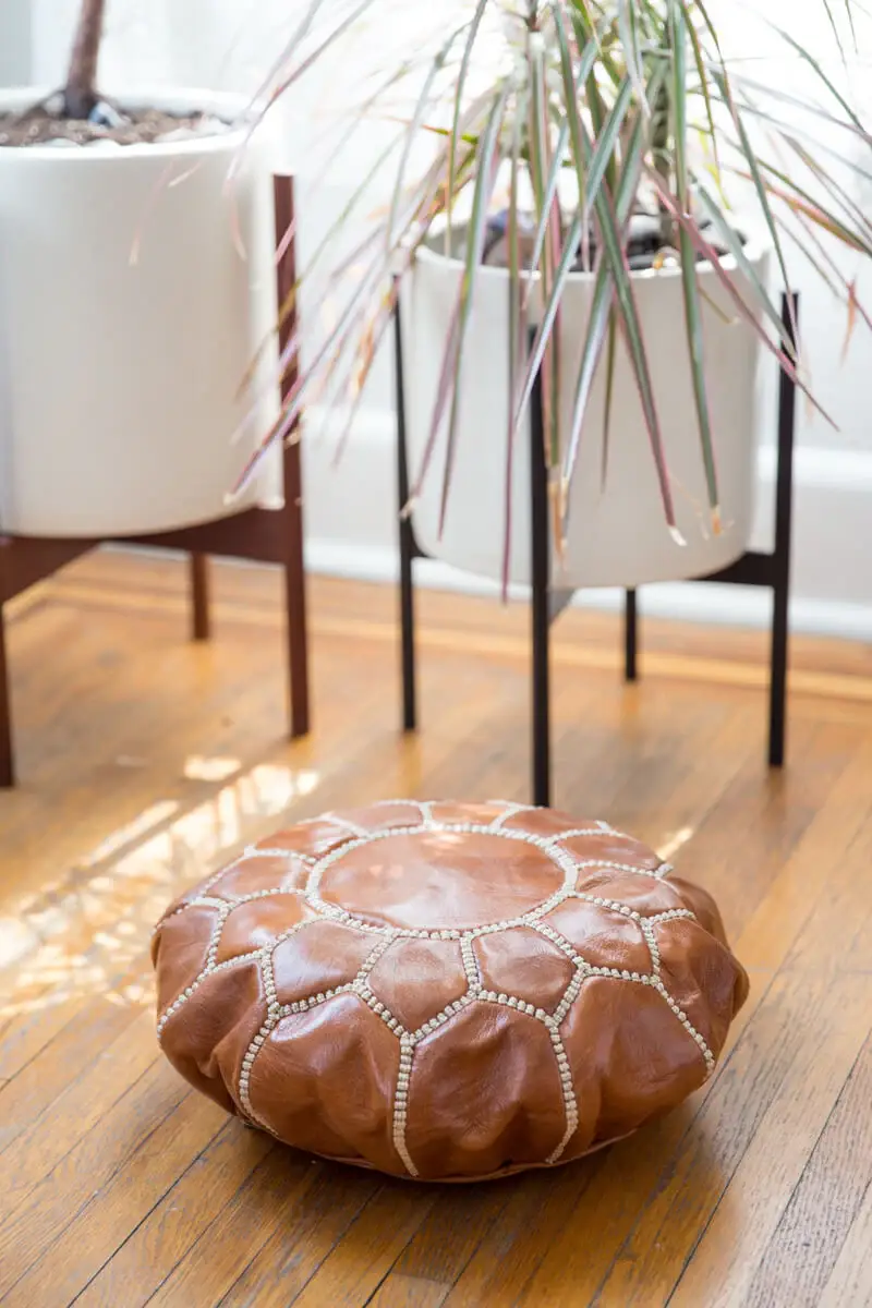 High crafty - Wholesale Pouf - Handmade Moroccan Leather Zafu Meditation Pouf0