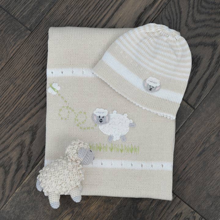 Melange Collection - Wholesale Bedding Blanket - Kids & Baby - Lamb Baby Blanket - Ecru