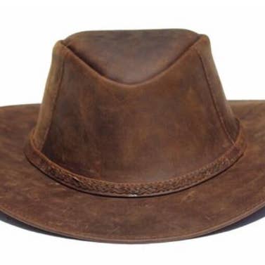 Cotacachi authentieke leren cowboyhoed voor wholesale door Little Amigos South America