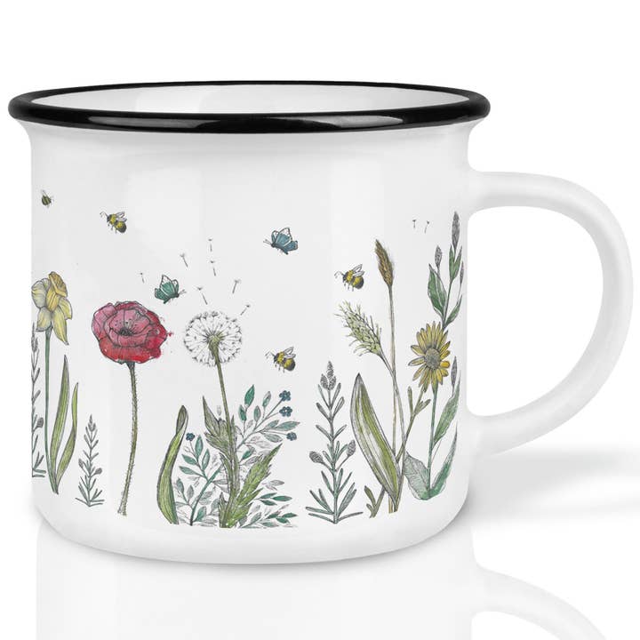 Keramiktasse – Blumenwiese für den Großhandel von LIGARTI