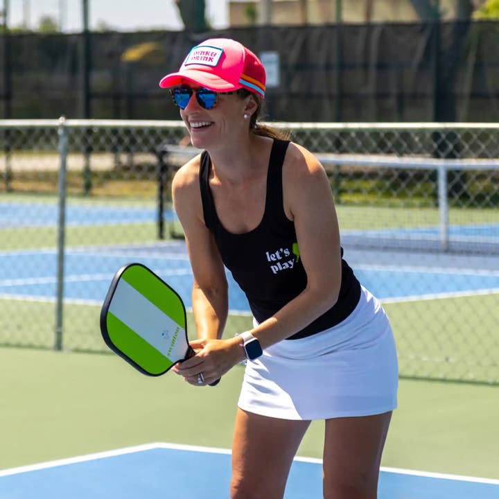 Prestanda Låt oss spela svart pickleball-linne för wholesale av Swinton