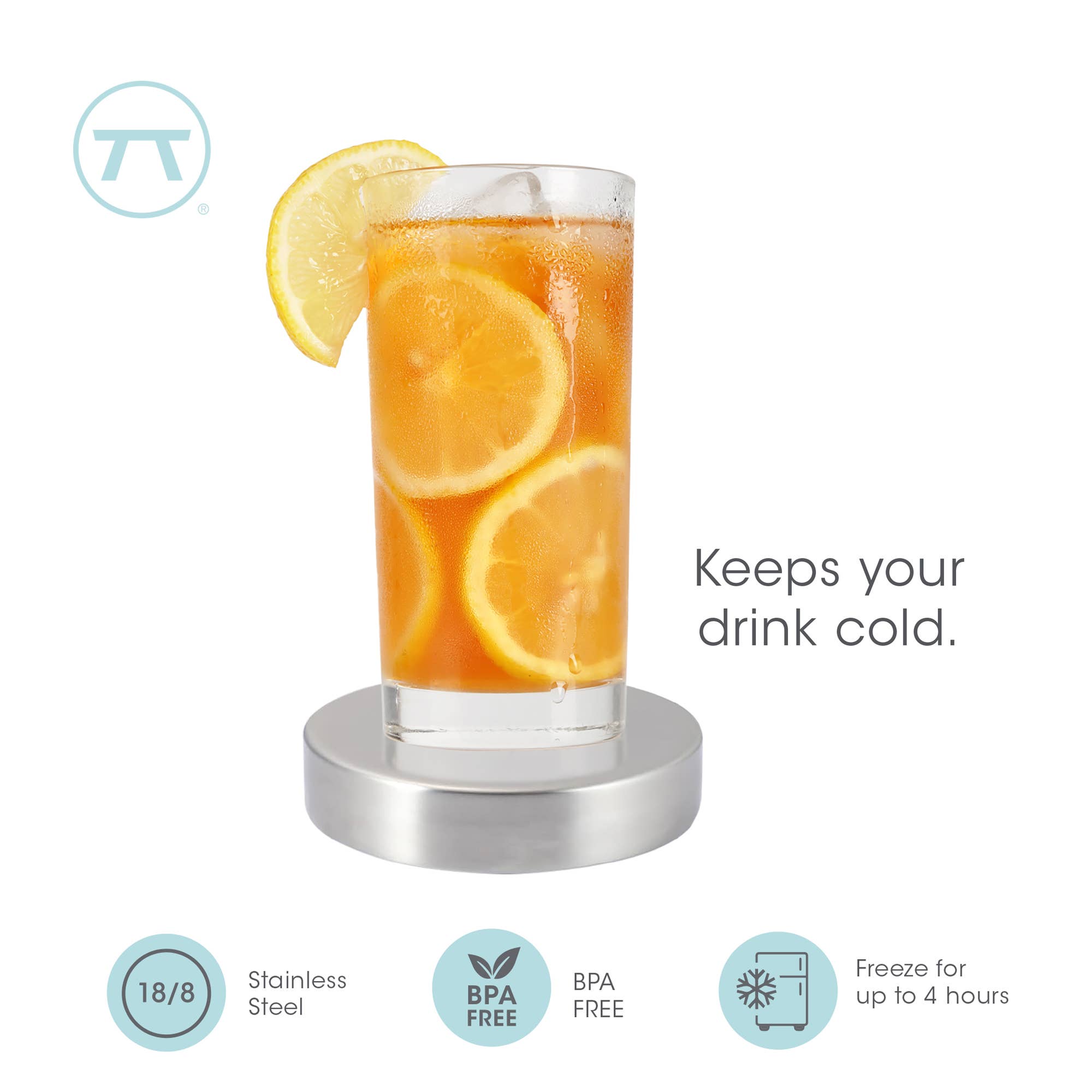 Fox Run Brands - Wholesale Ice-pack - Outset Ronde IJspacks van Roestvrij Staal, Set van 2, 3,75"8