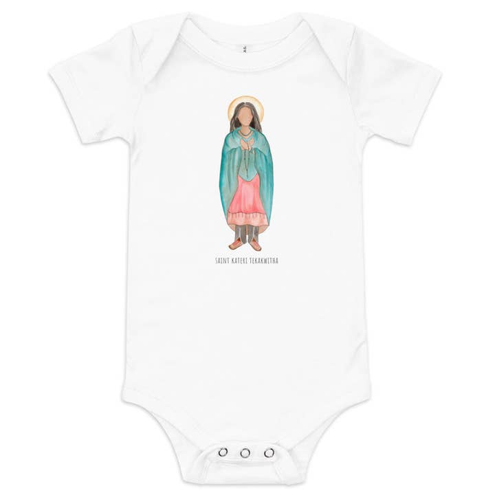 Saint Kateri Tekakwitha Baby Heldragt for engroshandel hos 12th and Blossom