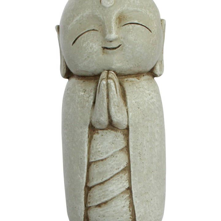 Buddha Groove - Wholesale Decorative Figurine - Peaceful Jizo Garden Statue, 8 Inches