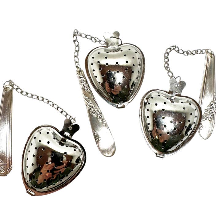 Vintage Spoon Handle Heart Shaped Loose Leaf Tea Infuser for wholesale by Handpicked By Lori