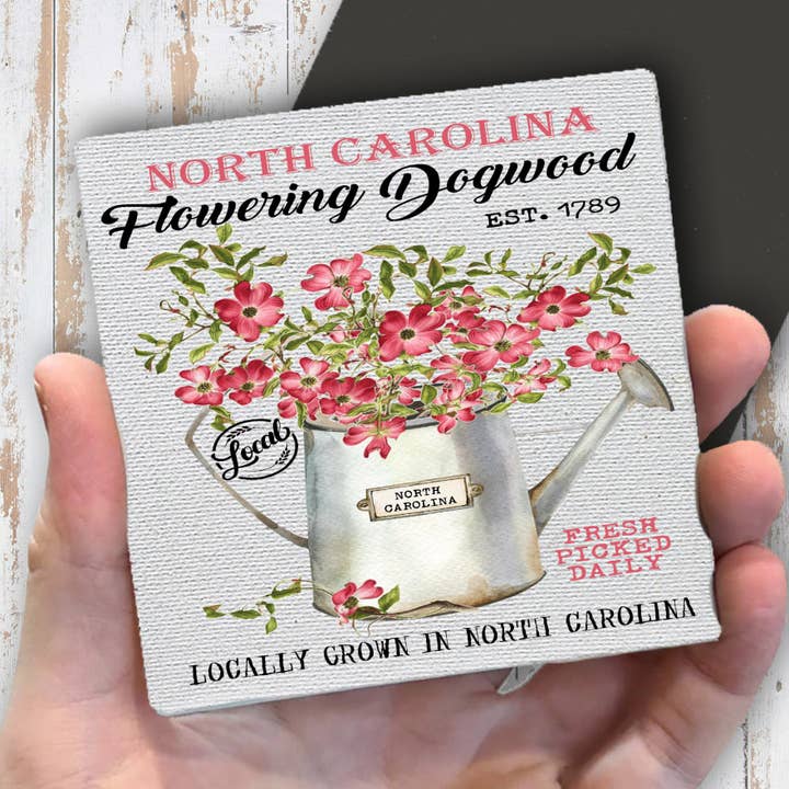 Imán de nevera con la flor del estado de Carolina del Norte, la cornejo para venta al por mayor de Avery Lane Gifts