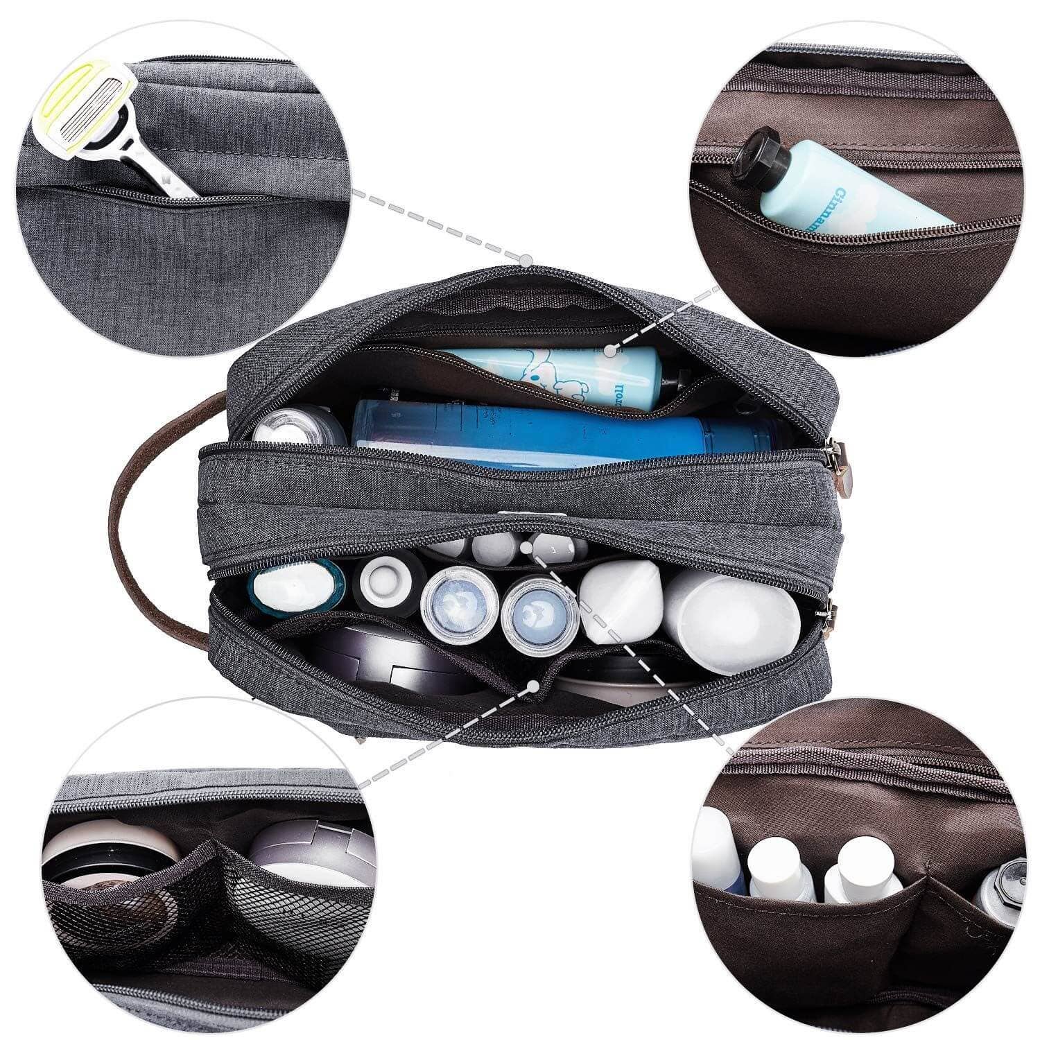 wandf - Wholesale Toiletry Bag - Men's - WF5050 Dopp Kit Shaving Bag6