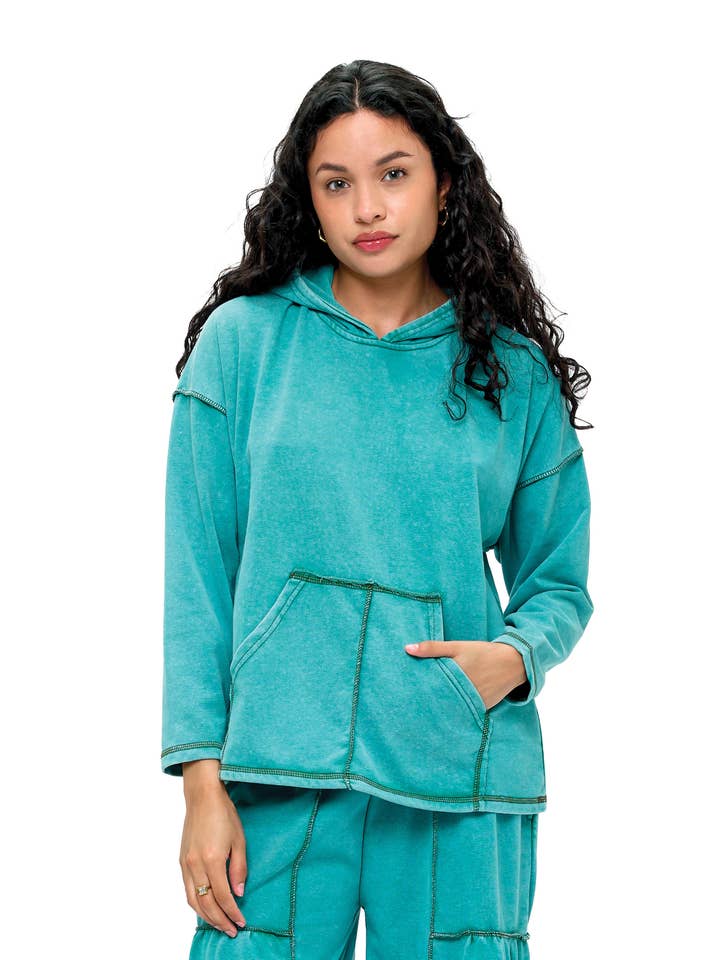 Sudadera con capucha Boho Casual Vintage Lavado (Precio regular $18) para venta al por mayor de Yak & Yeti