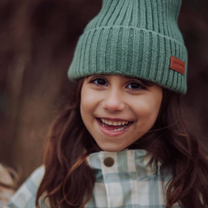 Knit Beanie Wide Rib | Fern for wholesale by GRECH & CO.