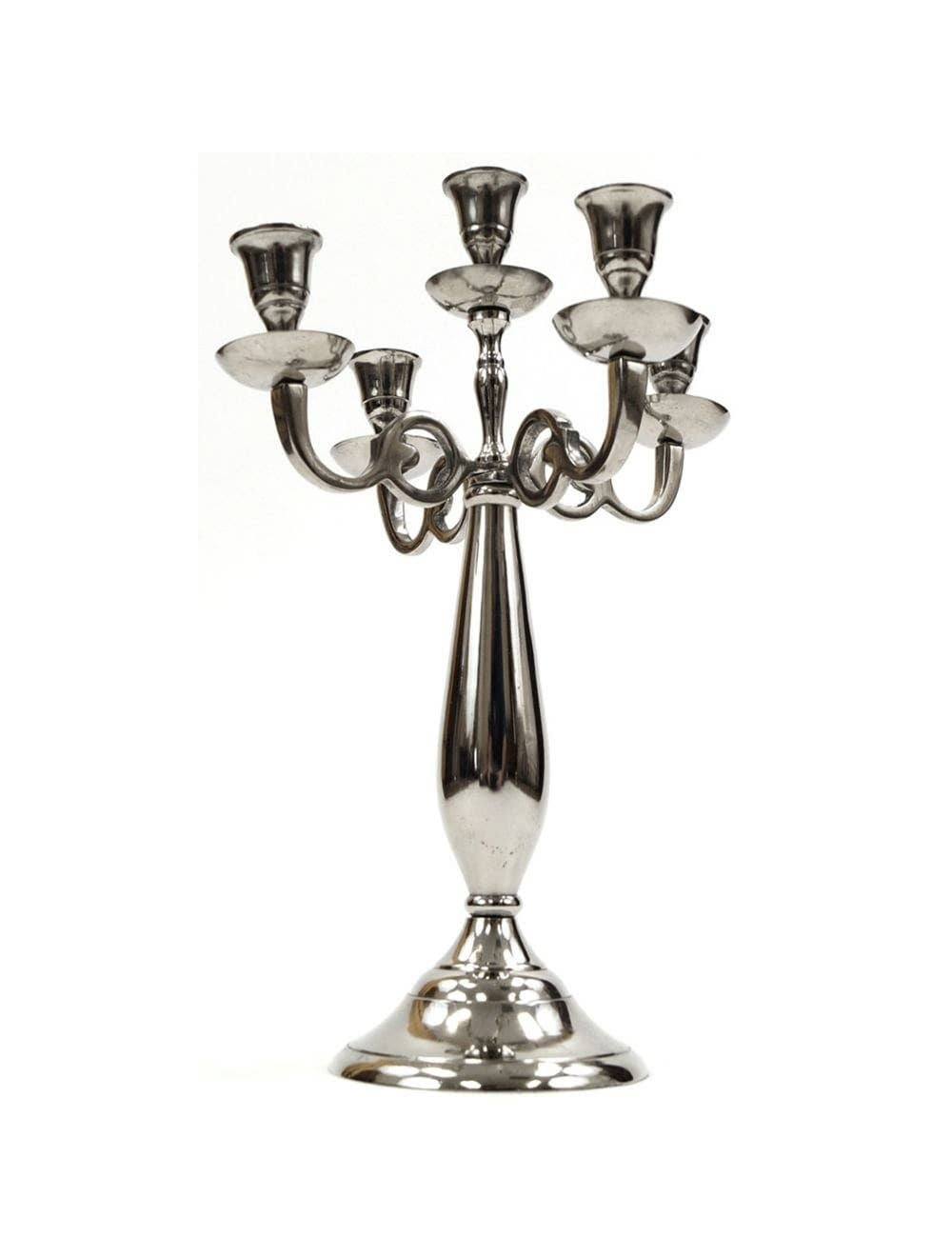 India Overseas Trading Corporation - Wholesale Candle Holder - 5-Candle Metal Candelabra Silver Candle Holder Stand2