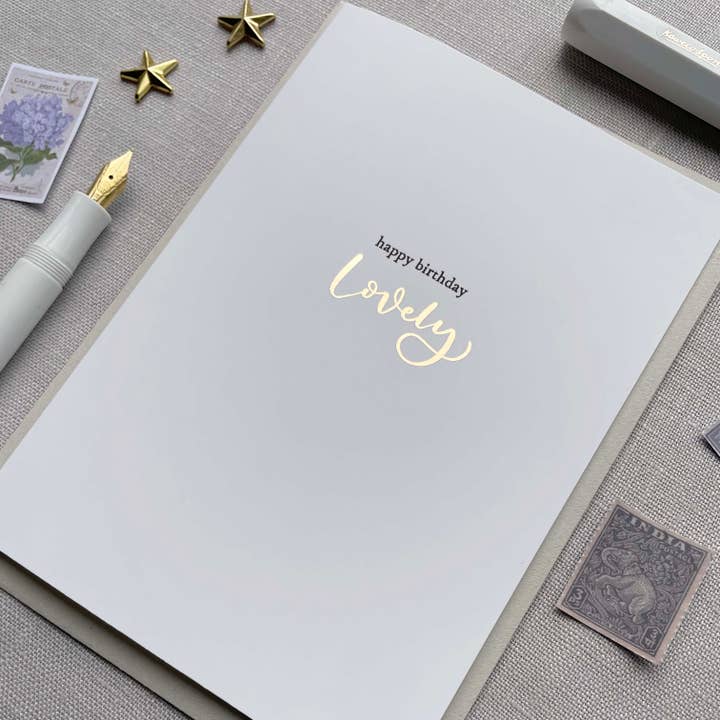 Happy Birthday Lovely for wholesale by Jen Roffe Lettering Studio