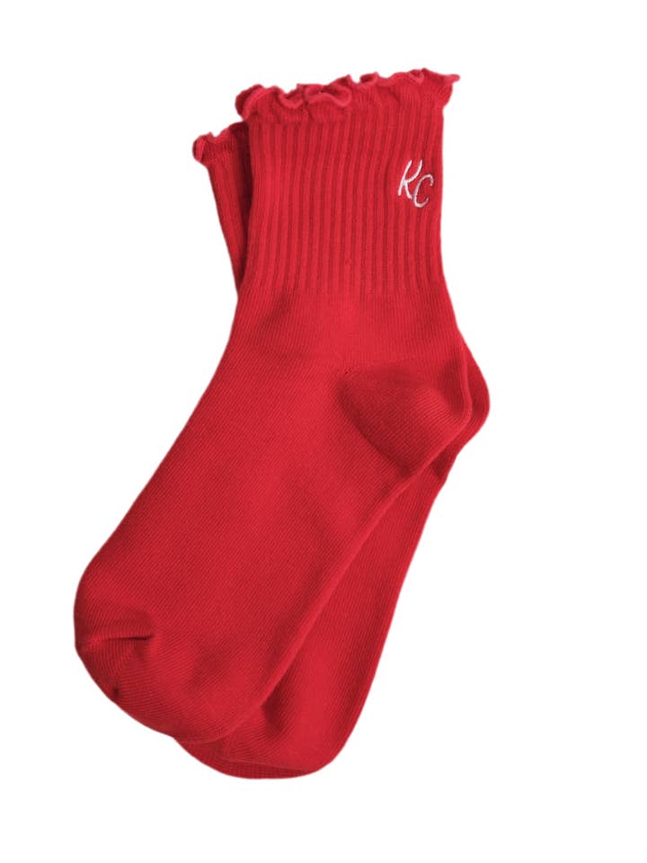 Carly Rae Studio - Wholesale Socks - Women's - KC Ruffle Socks - Red